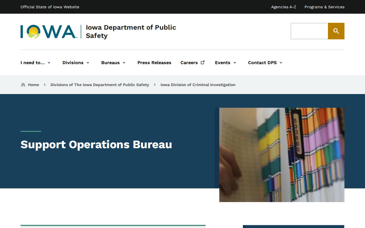 Iowa DCI repository flow for Adair County criminal records