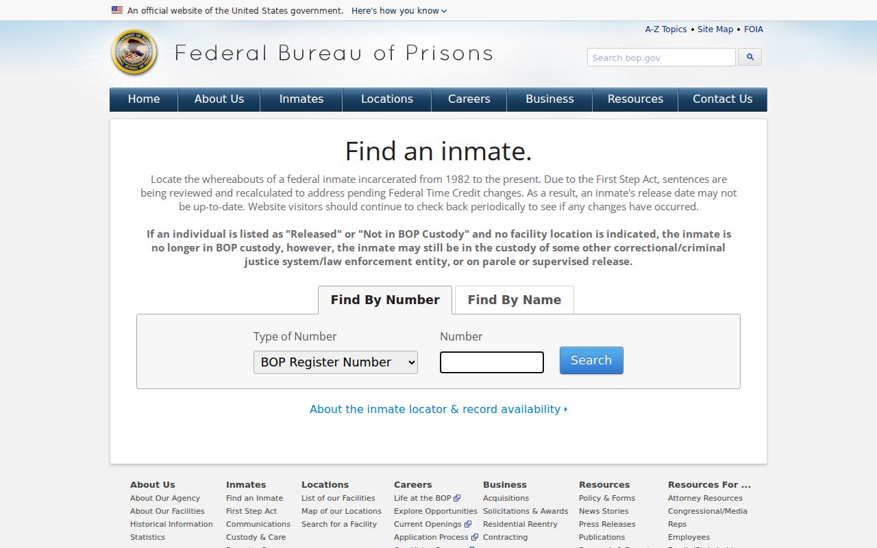 Federal inmate locator for Adair County criminal history custody checks