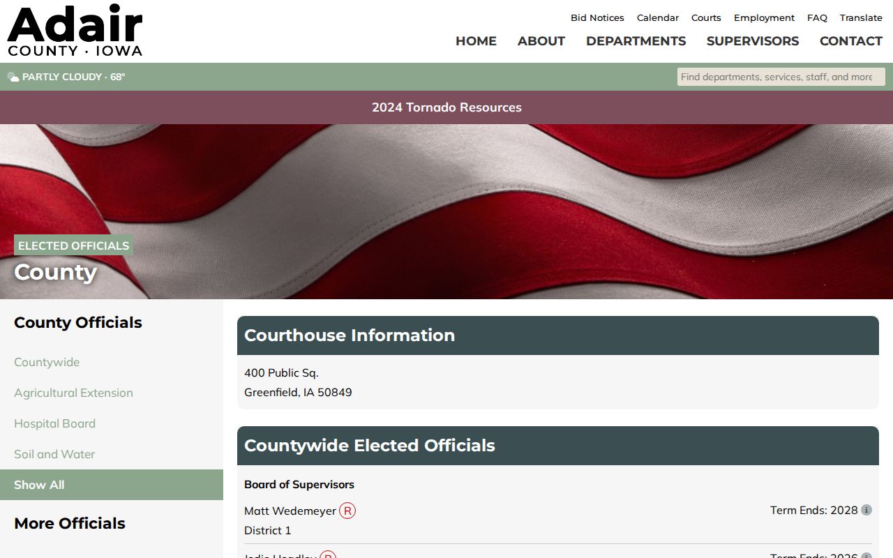 Fontanelle record check route through Adair County elected offices